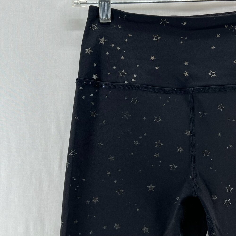 Beyond Yoga Tossed Star High Waist Crop Leggings Size S Iridescent Sparkle Black - Picture 7 of 12